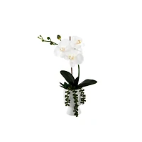Flora Bunda® 16" Real- Touch Orchid In Ceramic Pot