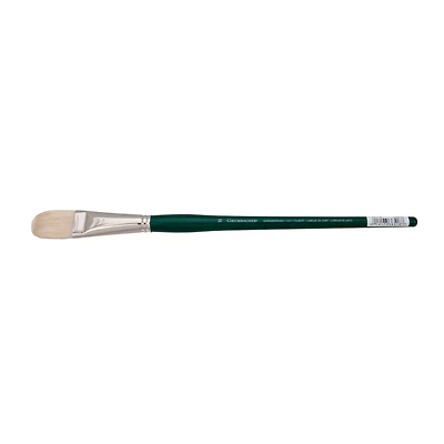 Grumbacher® Gainsborough® White Bristle Long Handle Filbert Brush, Size 14