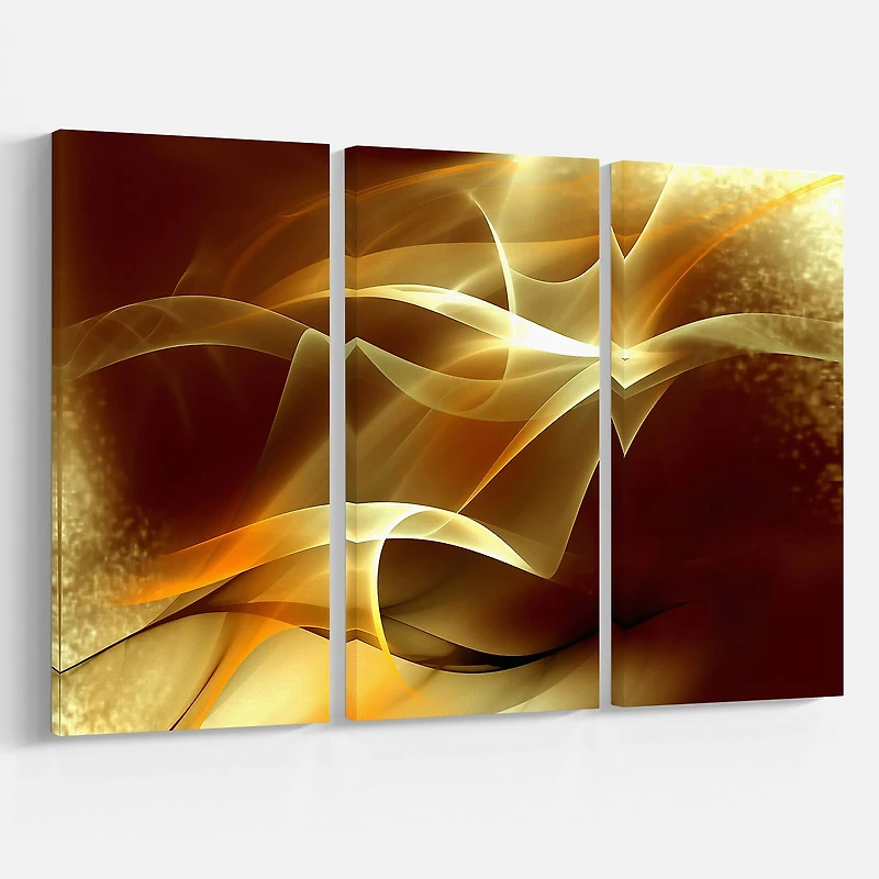 Designart - Light Yellow Abstract Fractal Design