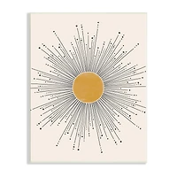 Stupell Industries Art Deco Summer Sun Geometric Line Bursts Wall Plaque