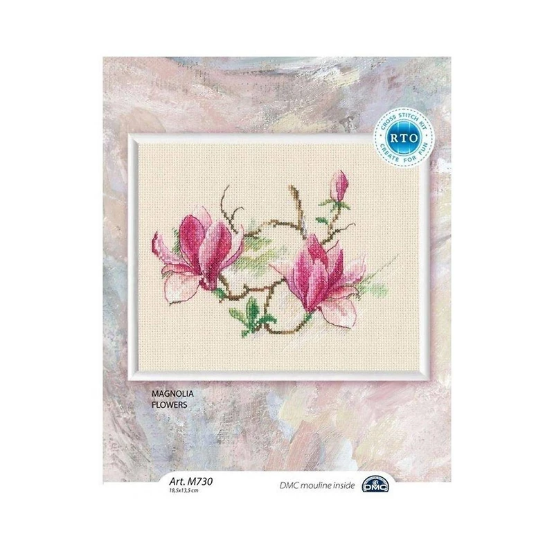 RTO Magnolia Flowers 2 Cross Stitch Kit