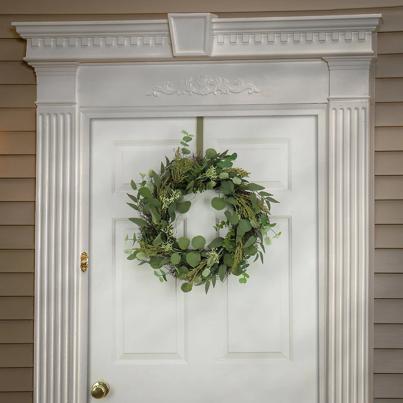 22" Eucalyptus & Baby’s Breath Spring Wreath