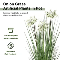 Glitzhome® 3.25ft. Faux Onion Grass Plant in Pot
