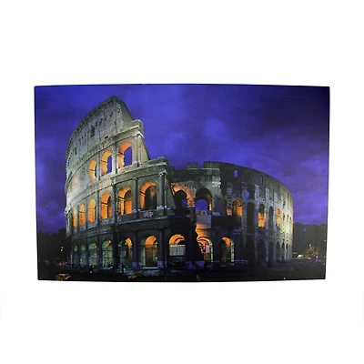 LED Roman Colosseum Italy Canvas Wall Art