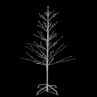 4ft. Pre-Lit White Birch Twig Artificial Christmas Tree, Pure White LED Lights
