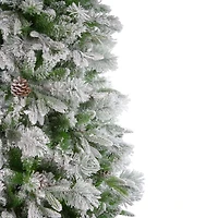 7.5ft. Unlit Real Touch™️ Flocked Rosemary Emerald Angel Pine Artificial Christmas Tree
