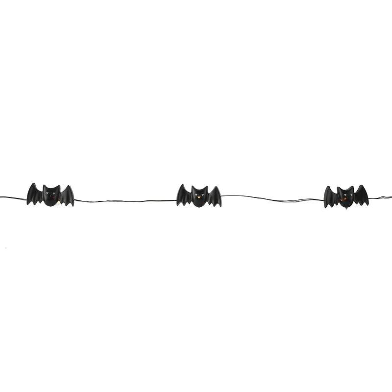 18ct. Warm White LED Black Bat Icon String Lights by Ashland®