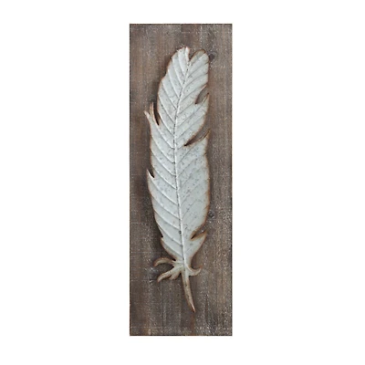 Hello Honey® Wood Wall Décor with Metal Feather