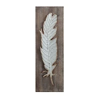 Hello Honey® Wood Wall Décor with Metal Feather