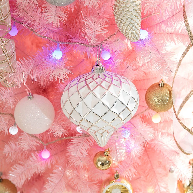 Glitzhome® 18 Pack Elegant Silver Deluxe Large Shatterproof Ornaments