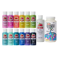 Apple Barrel® Acrylic Paints & Pour Medium 14 Piece Set