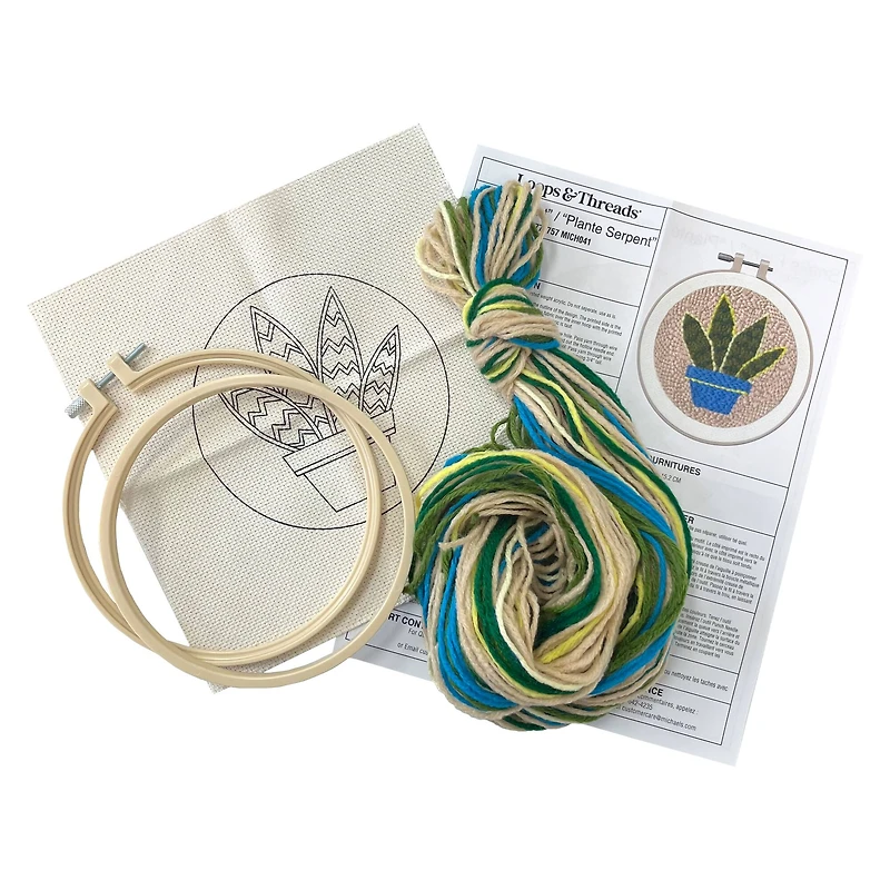 6" Snake Plant Punch Needle Kit by Loops & Threads®