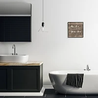 Stupell Industries Your Aim Toilet Cleanliness Funny Framed Giclee Art