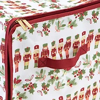 Laura Ashley Nutcracker Print Stackable Christmas Ornament Storage Box