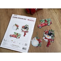 Luca-S Christmas Toys Plastic Canvas Counted Cross Stitch Kit