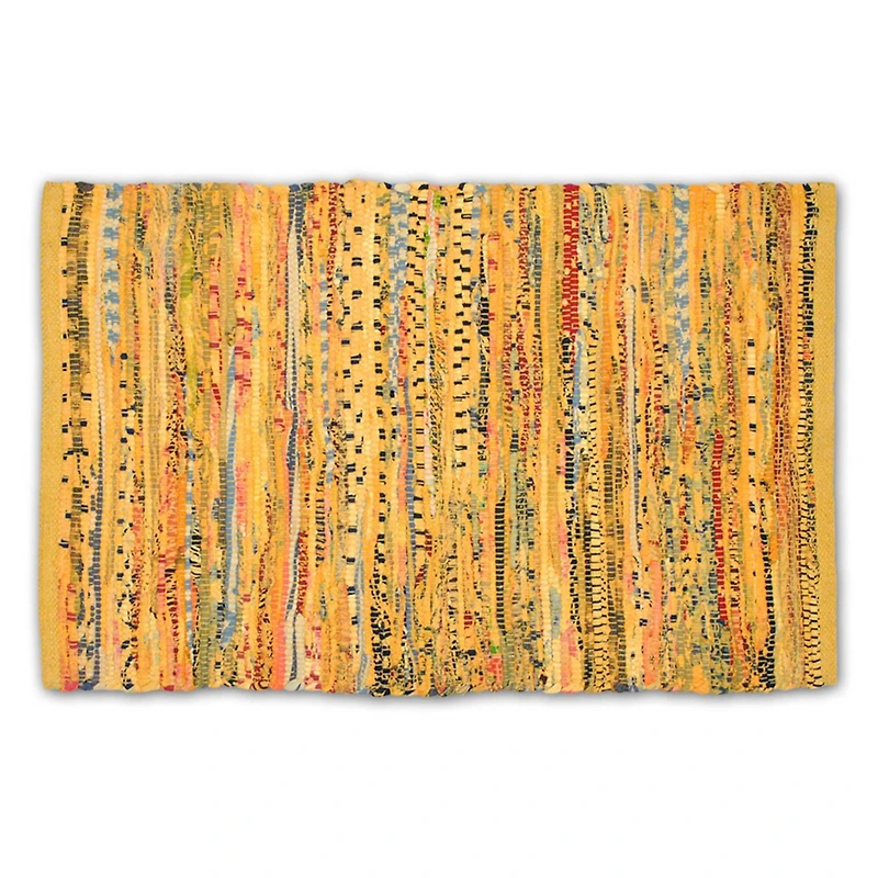 DII® Multi Mustard Rag Rug, 4ft. x 6ft.