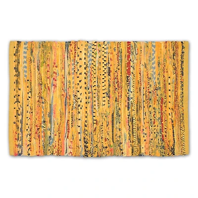 DII® Multi Mustard Rag Rug, 4ft. x 6ft.