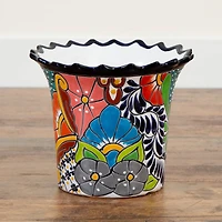 12" Handmade Mexican Talavera Ceramic Planter