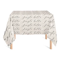 Jingle Bells Script 58" x 58" Tablecloth