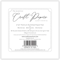 Craft Consortium Double-Sided Paper Pad 6" x 6" 40 ct. Patina, 20 Designs