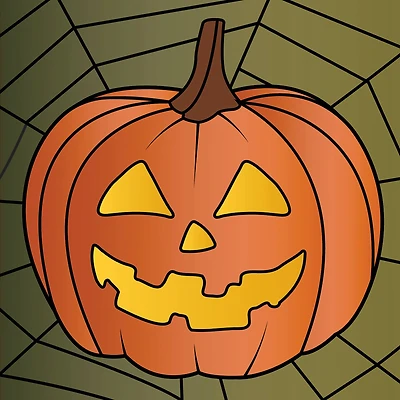 5" x 5" Jack-O'-Lantern in Web Canvas Painting Kit by Craft Smart®