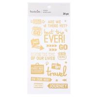 Gold Travel Words Stickers by Recollections™