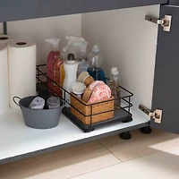 Organize It All Matte Black Slide Out Shelf Organizer