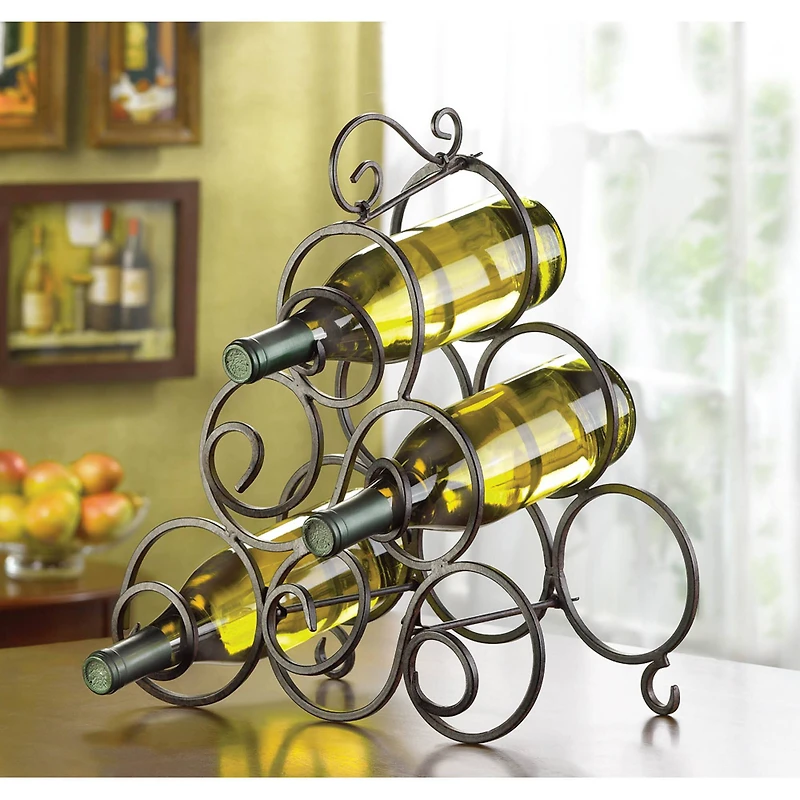 15.5" Scrollwork Wine Rack