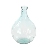 17" Clear Glass Farmhouse Vase