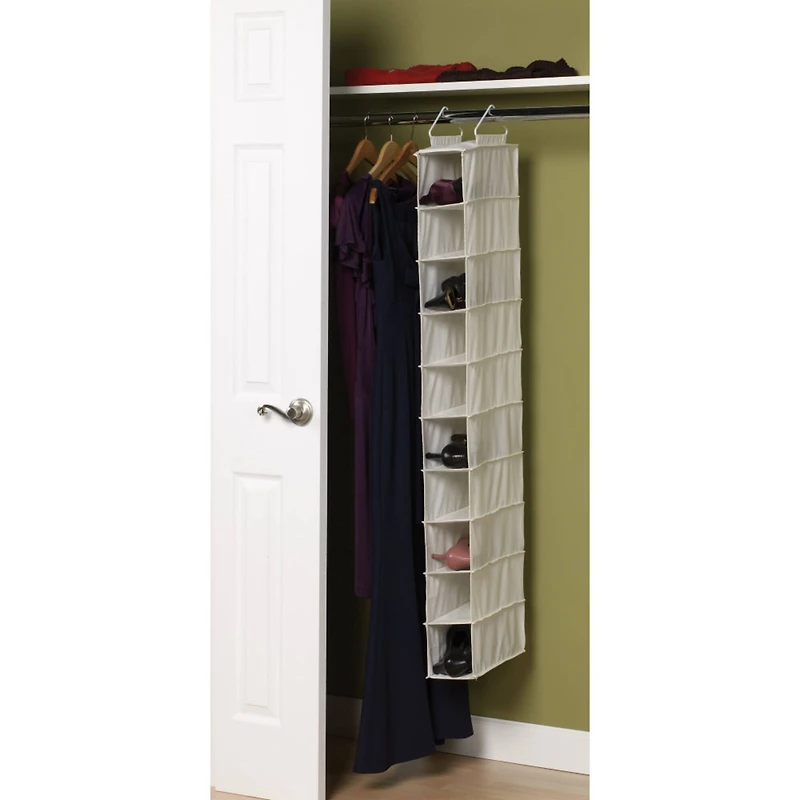 Household Essentials 10-Pocket Narrow Hanging Shoe Organizer