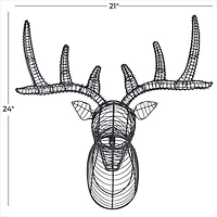 Black Iron Industrial Wall Decor, 24" x 21" x 9"