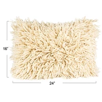 Hello Honey® White New Zealand Wool & Cotton Lumbar Pillow