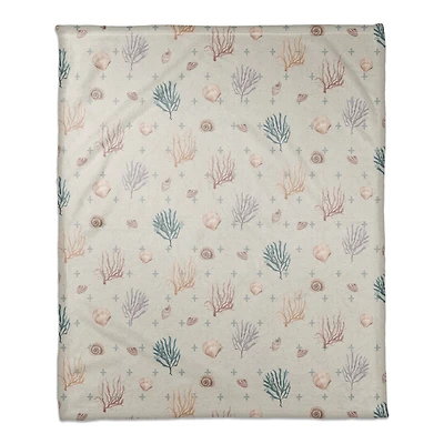 Multi Shell Coral & Plus Coral Fleece Blanket