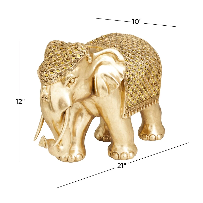 21" Gold Jungle Glam Sculpture