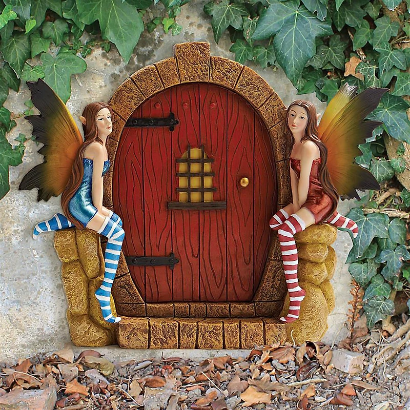 Design Toscano Enchanted Portal Door Fairy Wall Sculpture