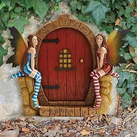 Design Toscano Enchanted Portal Door Fairy Wall Sculpture