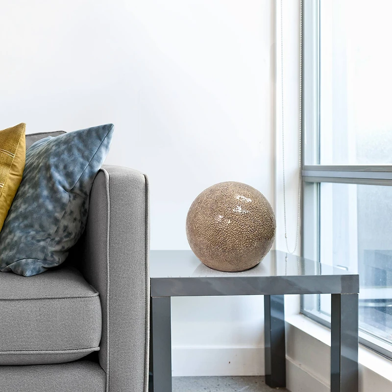 Simple Designs 7.7" Mosaic Stone Ball Table Lamp