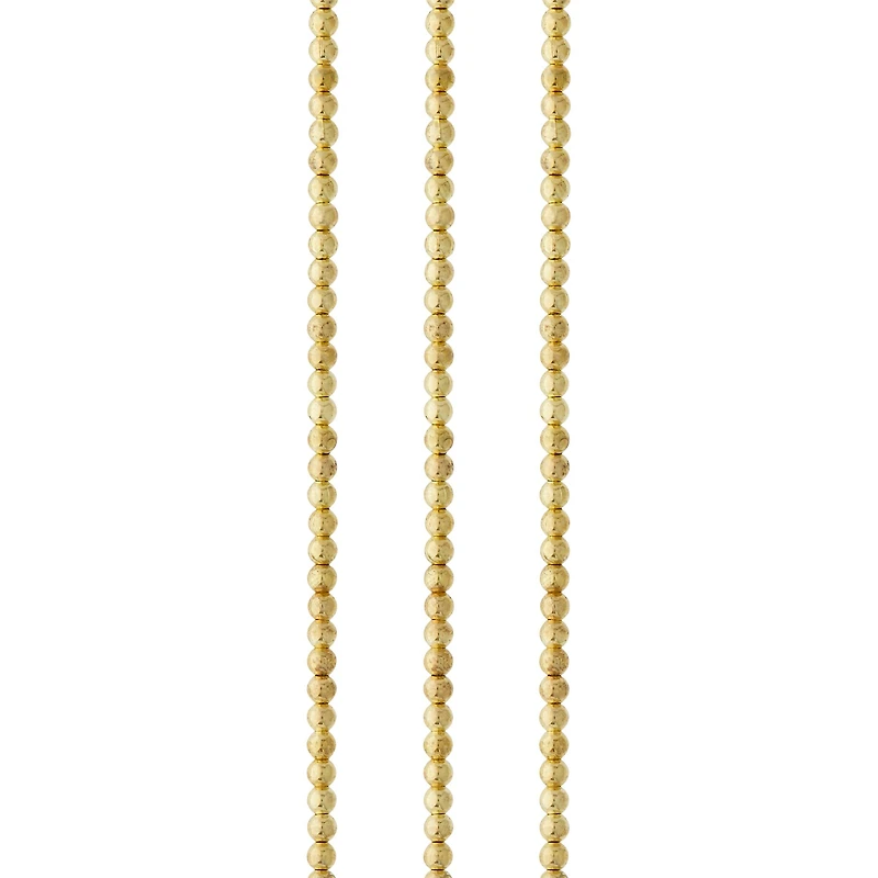 12 Pack: Metallic Gold Round Beads, 3mm by Bead Landing™