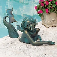 Design Toscano® 7" Meara the Mermaid Sculptural Garden Swimmer Statue