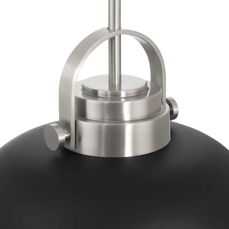 Hello Honey® Arte Black & Nickel Industrial Metal 2-Tone Ceiling Light