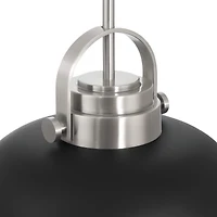 Hello Honey® Arte Black & Nickel Industrial Metal 2-Tone Ceiling Light