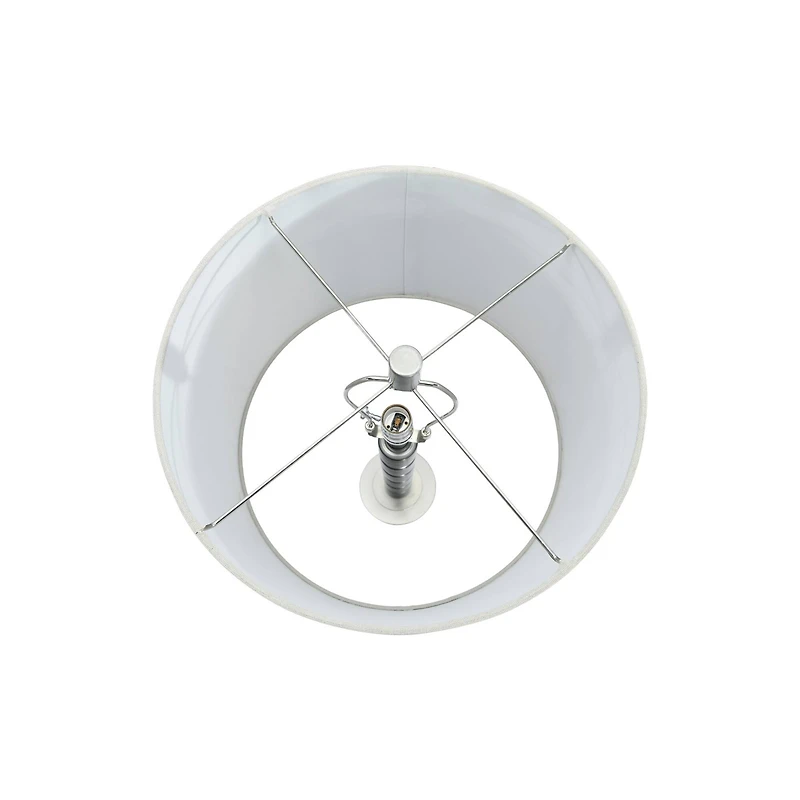 Hello Honey® 28.7" Faceted Aged Pewter Metal Column Table Lamp