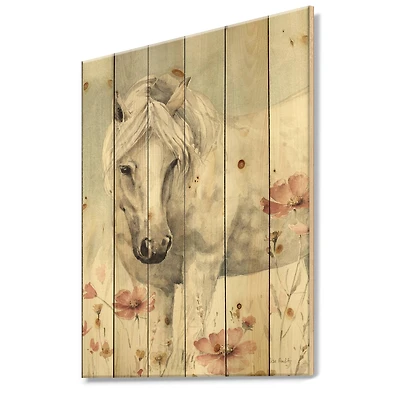 Designart - watercolors Pink Wild Horses I