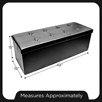 Sorbus 43" Faux Leather Storage Bench