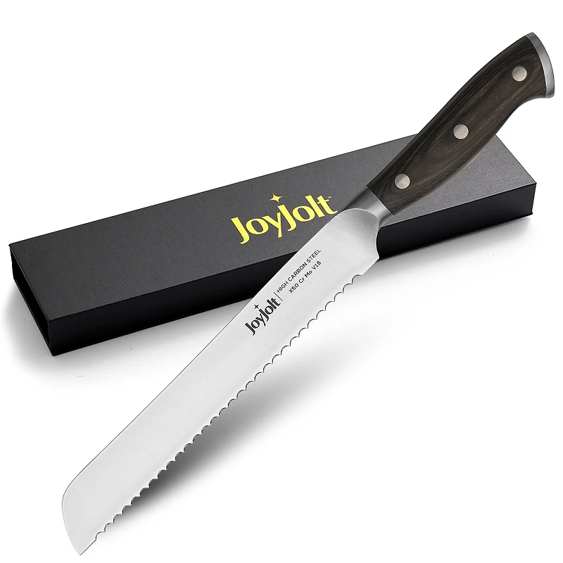 JoyJolt® 8" High Carbon Steel Bread Knife