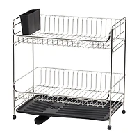 IRIS® 15.75" Stainless Steel 2-Tier Dish Rack