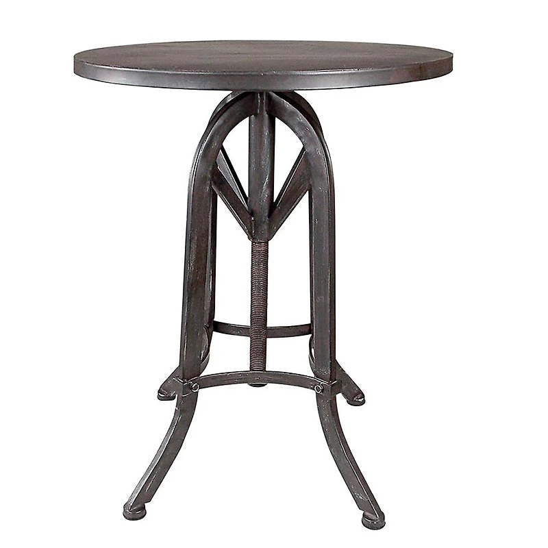 Design Toscano 25.5" Industrial Revolution Adjustable Height Side Table