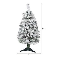 3ft. Unlit Flocked Rock Springs Spruce Artificial Christmas Tree