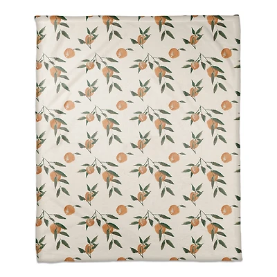 Peachy Pattern 50" x 60" Coral Fleece Blanket