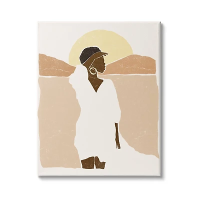 Stupell Industries Woman Gazing Across Canyon Desert Sunrise Landscape Canvas Wall Art